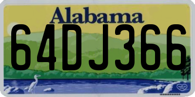 AL license plate 64DJ366