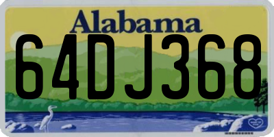 AL license plate 64DJ368