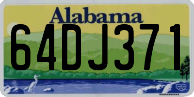 AL license plate 64DJ371