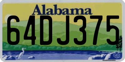 AL license plate 64DJ375