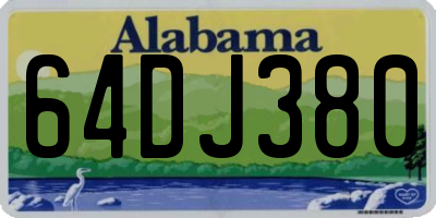 AL license plate 64DJ380