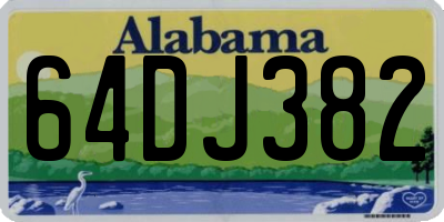 AL license plate 64DJ382