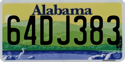 AL license plate 64DJ383
