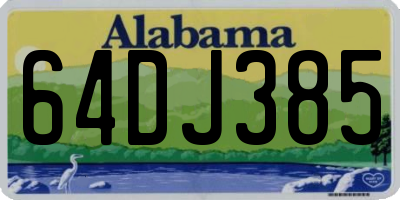 AL license plate 64DJ385