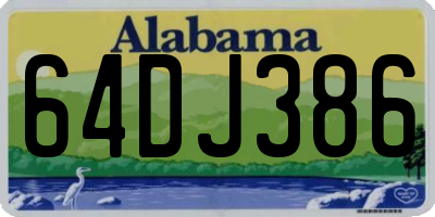 AL license plate 64DJ386