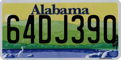 AL license plate 64DJ390