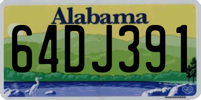 AL license plate 64DJ391
