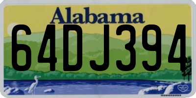 AL license plate 64DJ394