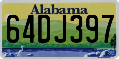 AL license plate 64DJ397