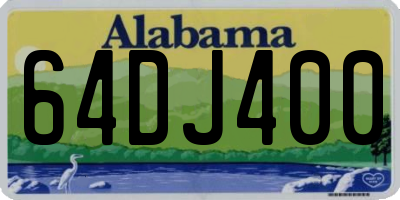 AL license plate 64DJ400