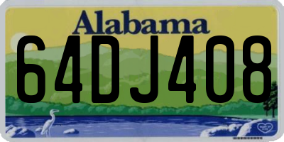 AL license plate 64DJ408