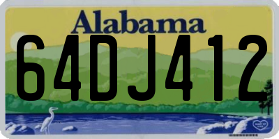 AL license plate 64DJ412