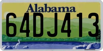 AL license plate 64DJ413
