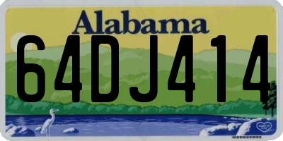 AL license plate 64DJ414