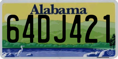 AL license plate 64DJ421