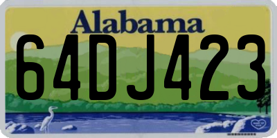 AL license plate 64DJ423