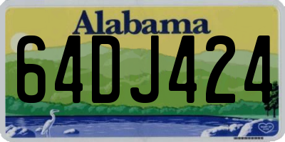 AL license plate 64DJ424