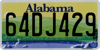 AL license plate 64DJ429