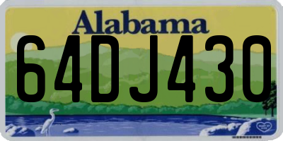 AL license plate 64DJ430