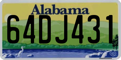 AL license plate 64DJ431