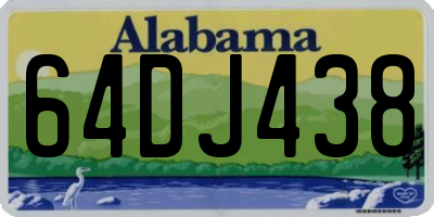 AL license plate 64DJ438