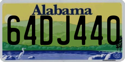 AL license plate 64DJ440