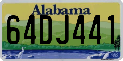AL license plate 64DJ441