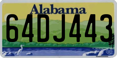 AL license plate 64DJ443