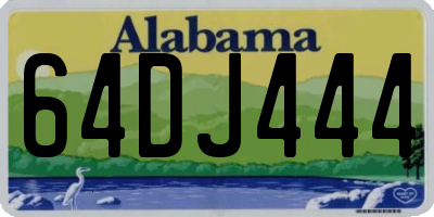 AL license plate 64DJ444