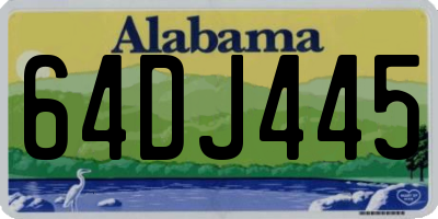 AL license plate 64DJ445