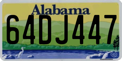 AL license plate 64DJ447