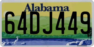 AL license plate 64DJ449