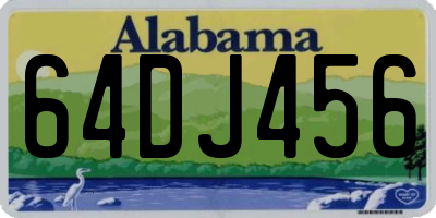 AL license plate 64DJ456