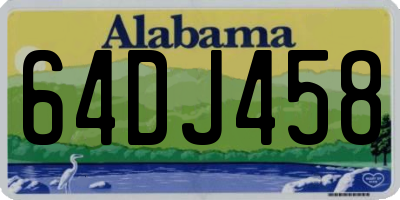 AL license plate 64DJ458
