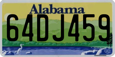 AL license plate 64DJ459