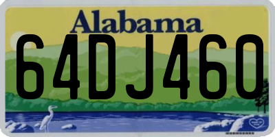 AL license plate 64DJ460