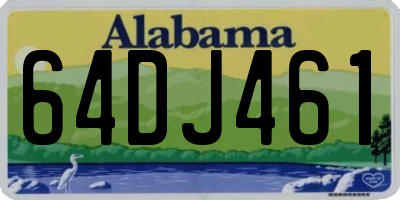 AL license plate 64DJ461
