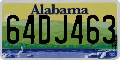 AL license plate 64DJ463