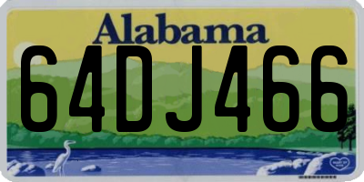 AL license plate 64DJ466