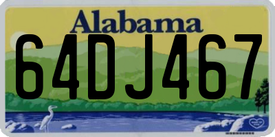 AL license plate 64DJ467