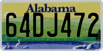 AL license plate 64DJ472
