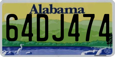 AL license plate 64DJ474