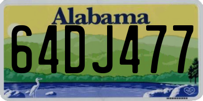 AL license plate 64DJ477