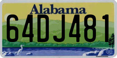 AL license plate 64DJ481