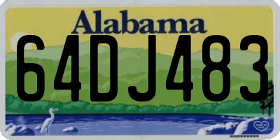 AL license plate 64DJ483