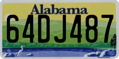 AL license plate 64DJ487