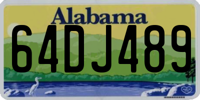 AL license plate 64DJ489