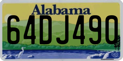 AL license plate 64DJ490