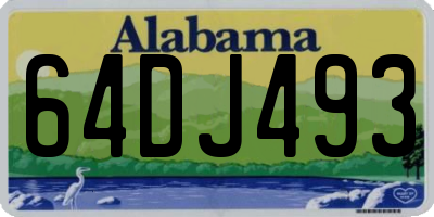 AL license plate 64DJ493