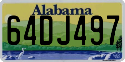 AL license plate 64DJ497